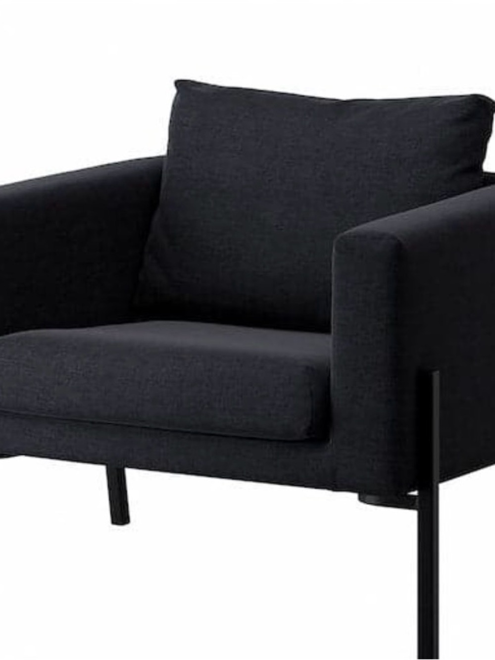 IKEA KOARP corduroy chair cover in blue black